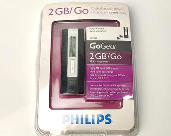 Philips GoGear SA2220 Digital Audio Player 2GB MP3 WMA USB Vintage Sealed Player Y2K