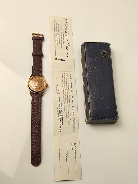 UMF Ruhla Watch 1954 EXC. Mechanical Vintage Watc… - image 9