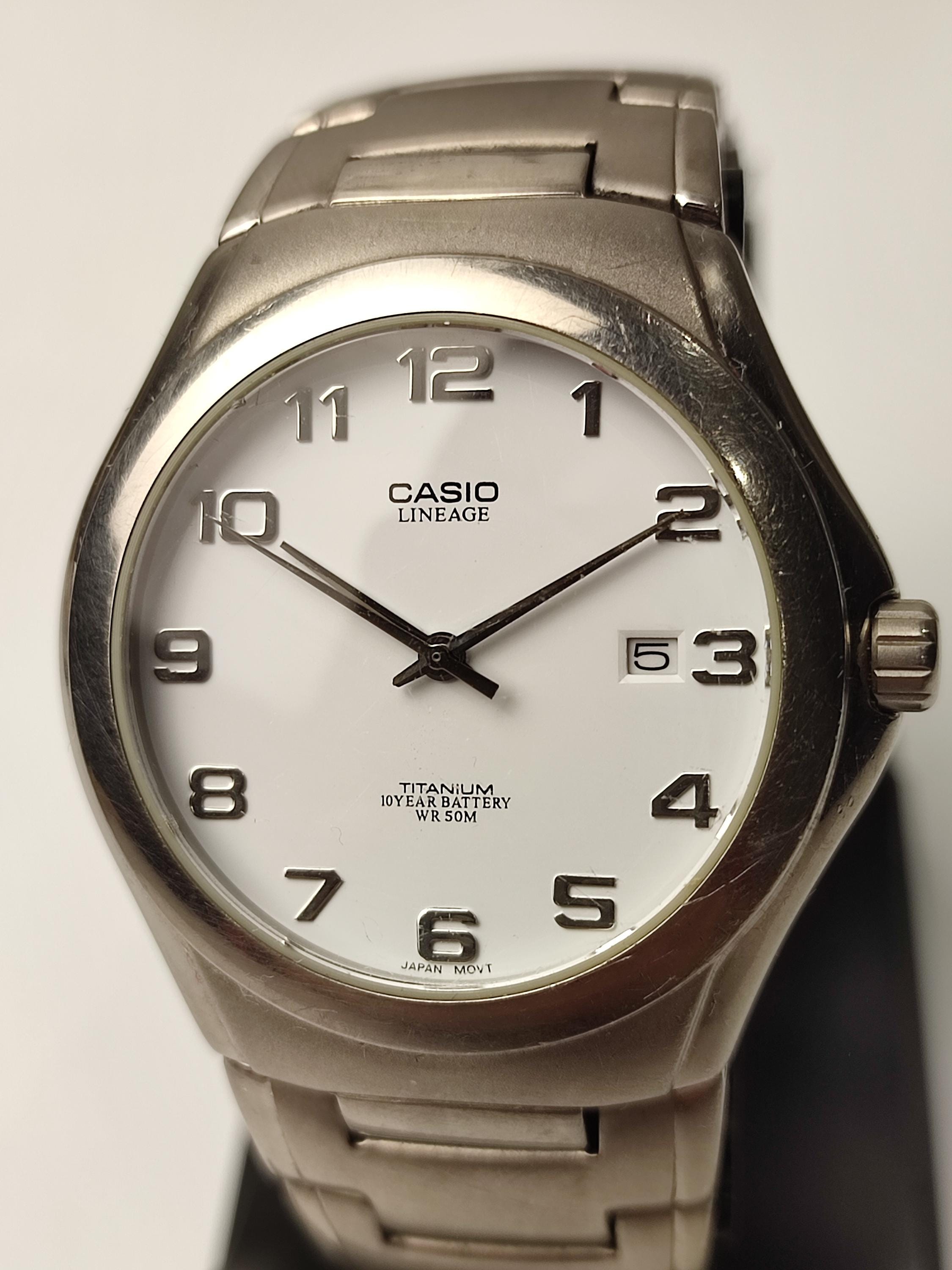 Titanium Watch CASIO LINEAGE 2719 LIN-168 Titanium 5bar Date Casio