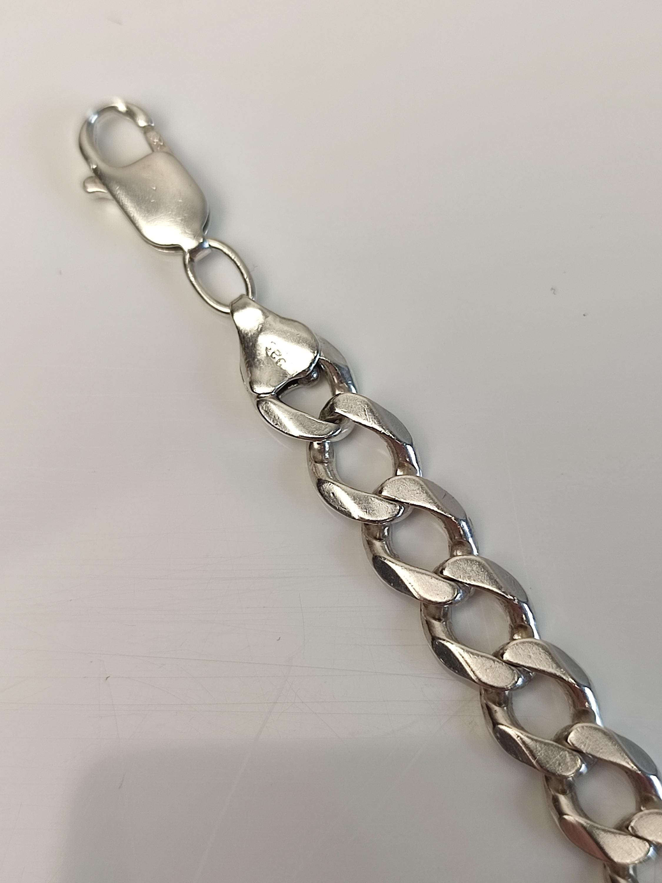 シルバーメンズブレスレット 925シルバー 20.5 cm、16 gr. 素敵な