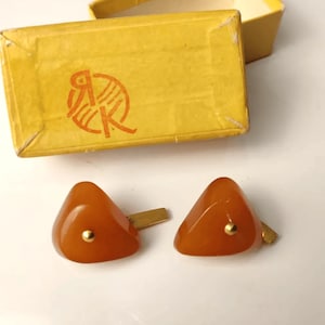 Vintage Bernstein Manschettenknöpfe Baltic Bernstein Manschettenknöpfe in Box Schmuck Baltic Bernstein Manschettenknöpfe