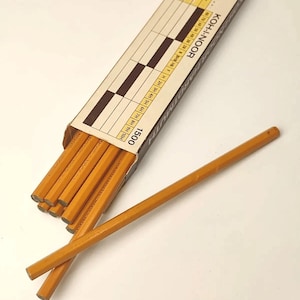 Vintage pencil Czechoslovakia unused pencils Koh-I-Noor 1500 Vintage Pencil Set 12 Koh-I-Noor Hardtmuth Graphical Engineering Office Pencil