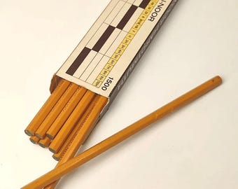 Vintage unused pencils Koh-I-Noor 1500 Vintage Pencil Set 12 Koh-I-Noor Hardtmuth Graphical Engineering Office Pencil Czechoslovakia