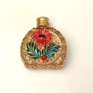 Vintage Miniature Perfume Bottle Made in Czechoslovakia Perfume jar Mini Perfume Bottles Vintage Small flacon Retro jar Retro perfume Glass