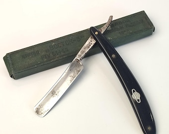 Vintage Straight Razor Vostok 3 Original Box 1964 Soviet Space Era Folding Shaving Razor Rare Barber Collectible