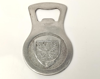 Vintage Metal Bottle Opener KYIV City Ukraine Emblem Industrial Design 1970s