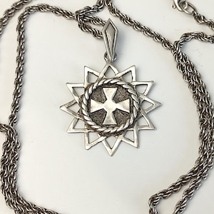 Silver Pendant Star Erzgamma Vintage Ukraine Silver 925 Talisman silver Chain 925 Star Protective Necklace NICE!