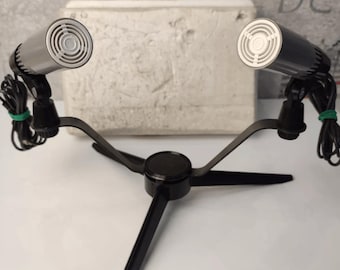 Vintage Microphone SET Octava MD-52B Stereophonic Ussr pair of microphones Vintage Desktop mini microphone Dynamic microphone (like a new!)