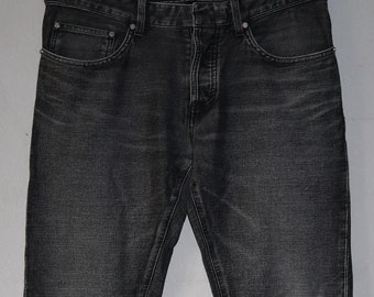 BALENCIAGA Mens Dark Grey Japanese Denim Jeans Made in Japan