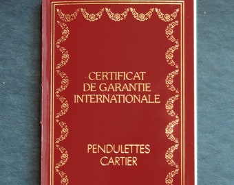 Orologio vintage CARTIER Pendulettes Orologio originale riempito Certificato di garanzia