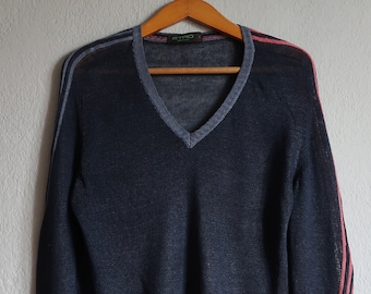 ETRO Vintage V-neck Sweatshirt Made in Italy