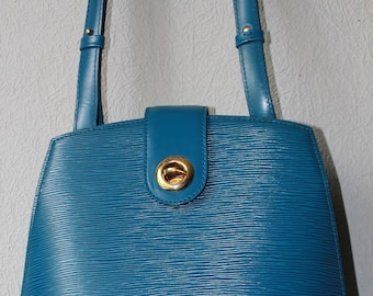 LOUIS VUITTON Shoulder Bag Used Epi Leather Cluny Blue