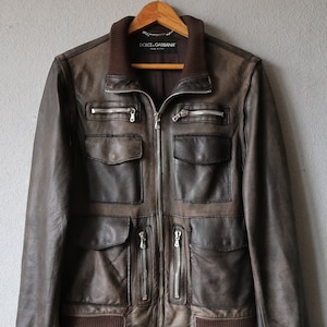 Dolce Gabbana Mens Leather Jacket Etsy Canada