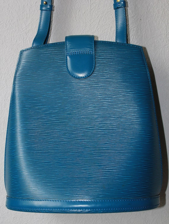 Genuine LOUIS VUITTON Vintage 90s Toledo Blue Epi Leather 