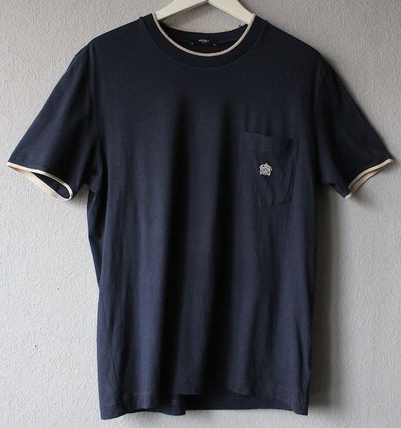 LA PERLA NERO Label Vintage Dark Blue Men Unisex T shirt Tee Etsy UK