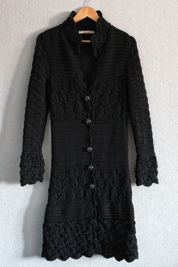 BLUEMARINE Vintage Virgin Wool Black Women Knit Ca