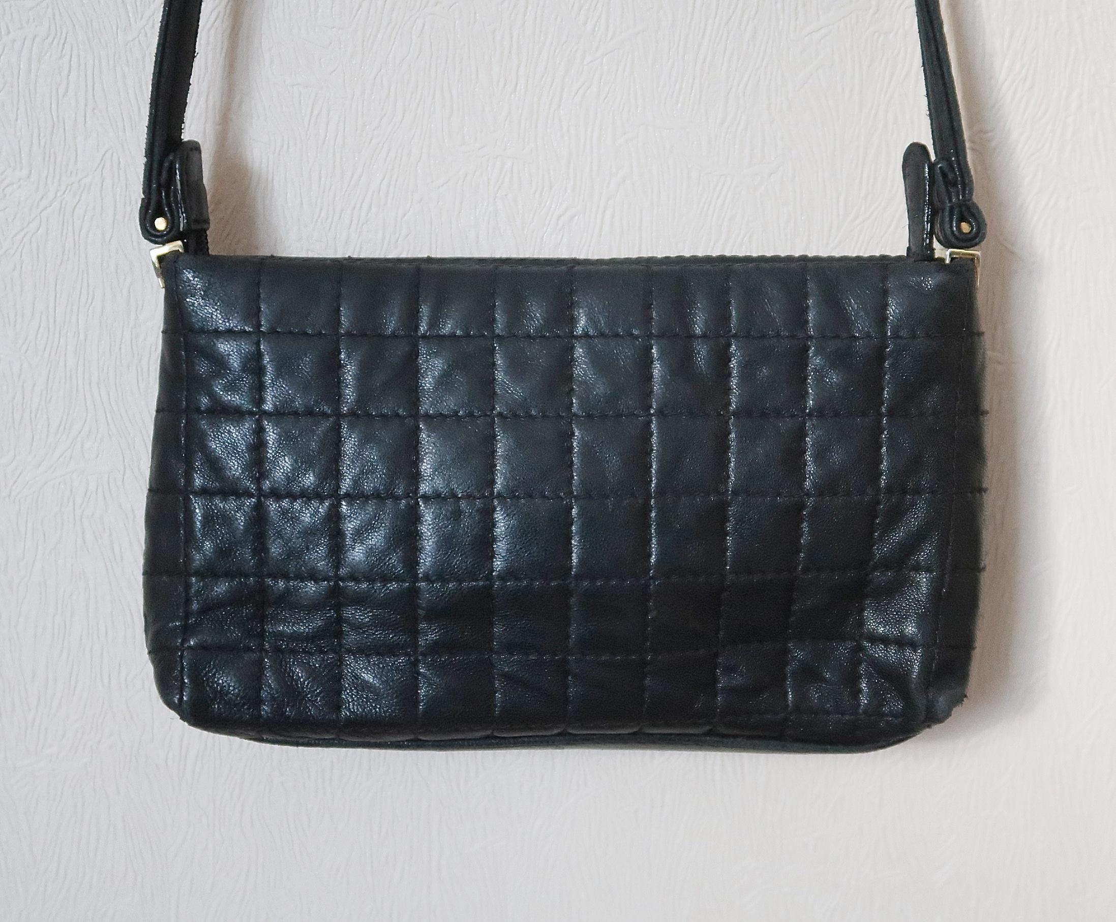 Sac Bandoulière En Cuir PICARD Toscana - Noir - Neuf Avec Étiquettes - 100% Cuir De Vache - Crossbody Bag