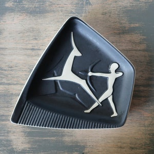 Very Rare Danish Vintage Art Deco Ceramics Ashtray 1950s Soholm Design by Svend Aage Holm-Sorensen