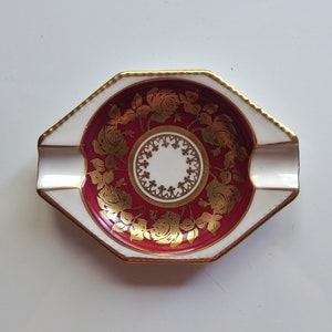 SCHWARZENHAMMER BAVARIA Vintage Antique Retro Porcelain Gilding Ashtray German Retro Porcelain