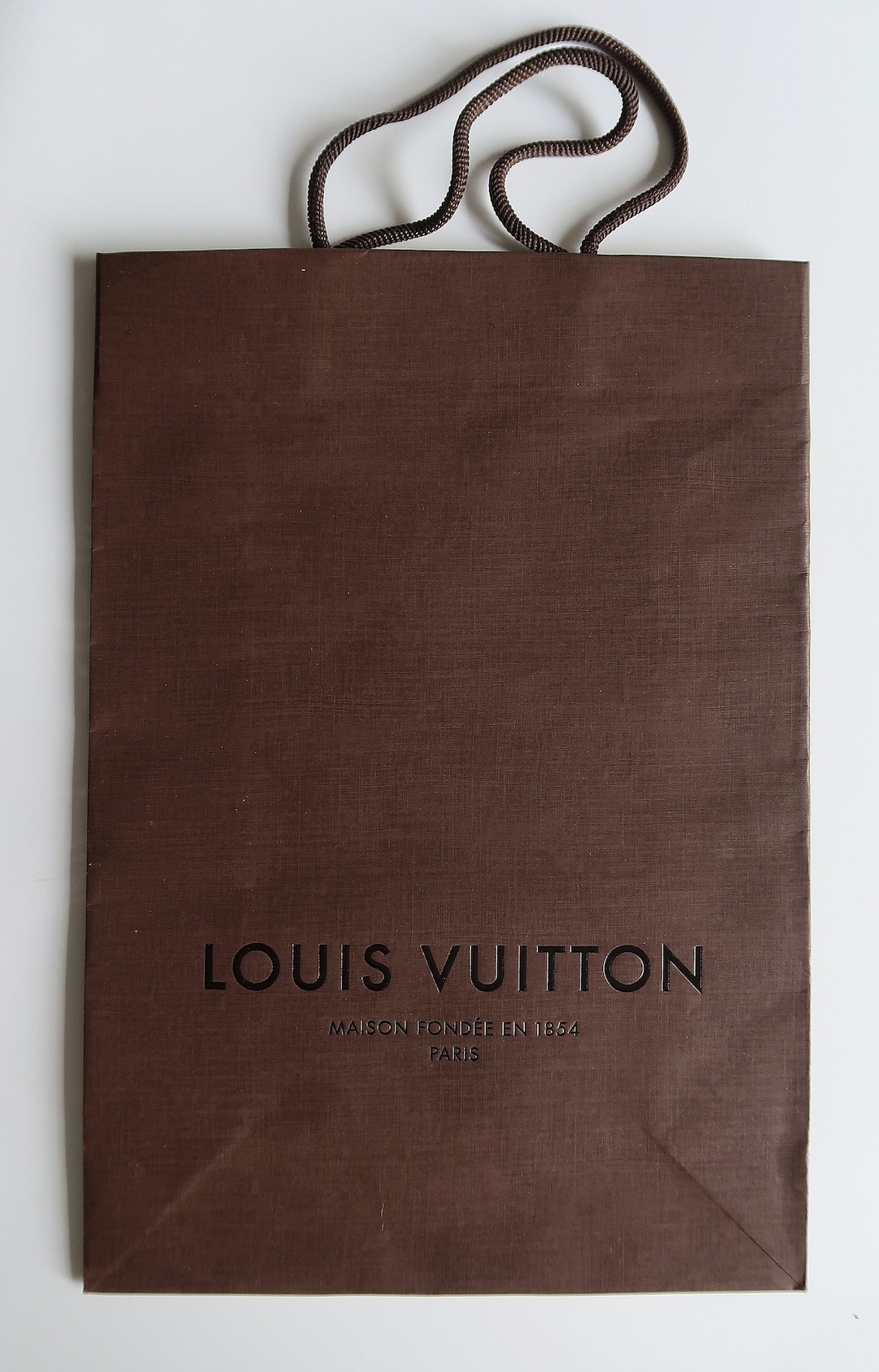 2x Vintage Louis Vuitton LV Gift Present Shopping Paper Shopper Carrier Bag