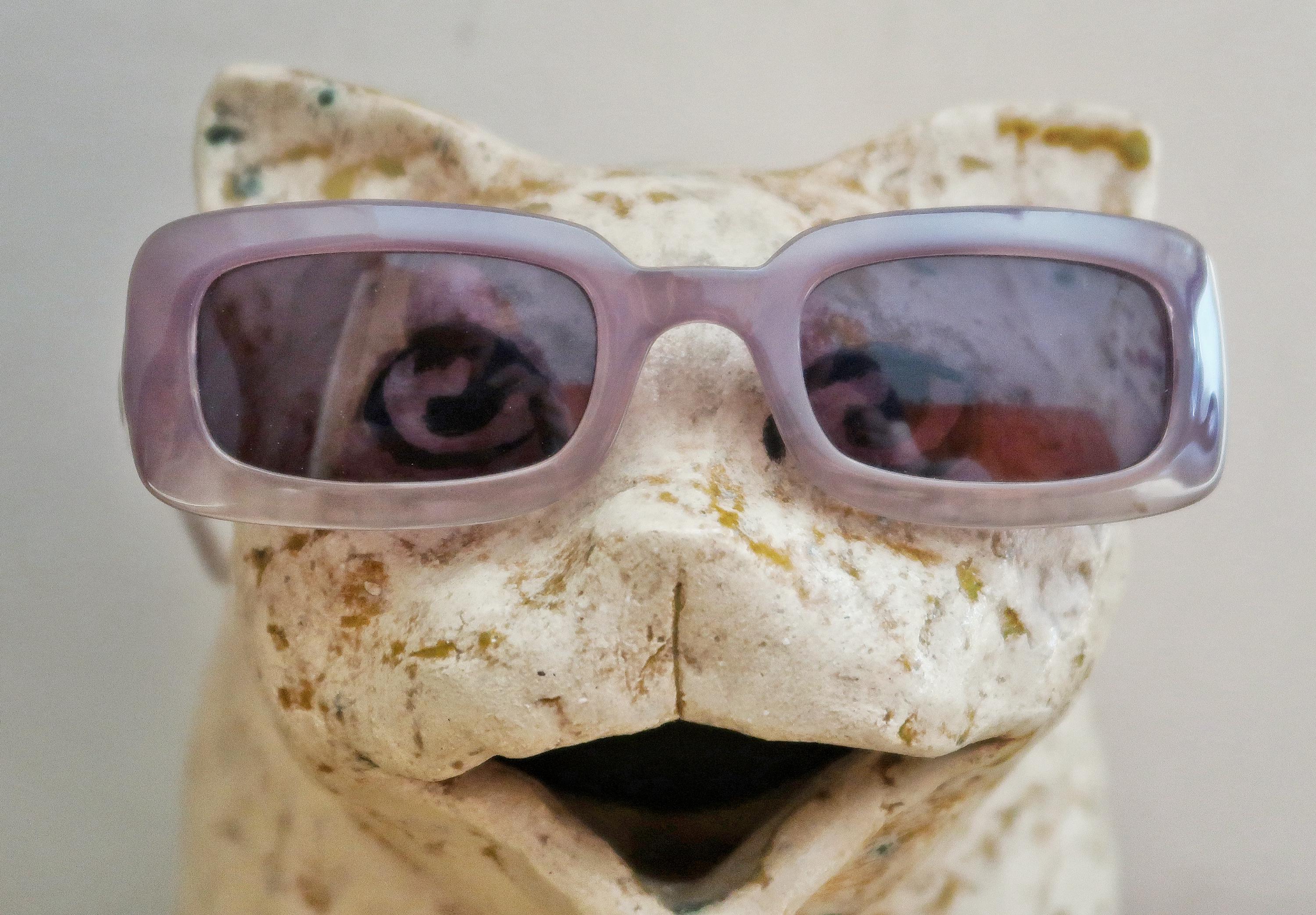 Vintage EXESS Sunglasses MOD 3-993 Italy Y2K Pink Frosted