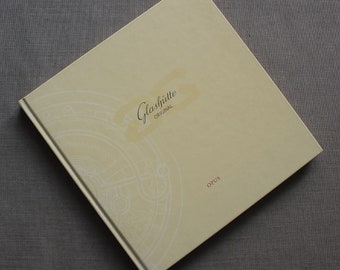 Catalogue original de montres Opus GLASHUTTE en anglais 2004 à couverture rigide avec liste de prix