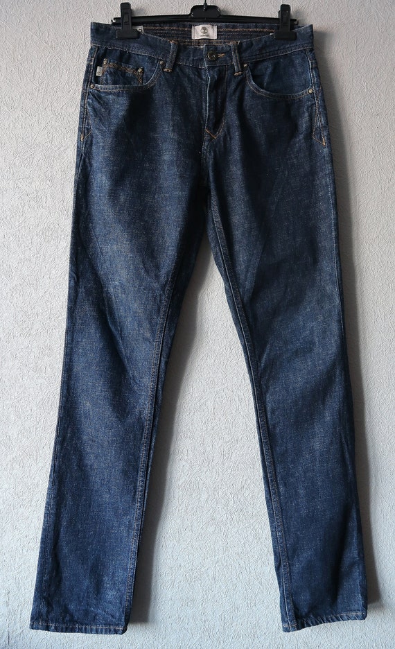 TIMBERLAND Blue Denim Slim Men Jeans - Etsy