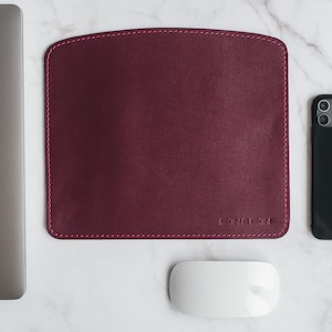 Personalized Leather Mousepad, Macbook Desk Accessories, Desk Mat, Men's Computer Mouse Pad, Home Office Table Placemat, Custom Office Gift