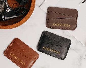 Tarjetero de cuero personalizado, tarjetero personalizado, regalo corporativo, regalo para hombre de negocios, regalo de oficina.