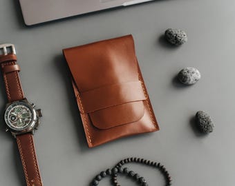 Personalized Leather Watch Pouch, Watch Case, Small Goods Gifts for Men, Travel Watch Organizer, Watch Holder for Him