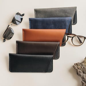 Estojo para óculos, bolsa macia para óculos, bolsa personalizada para óculos de sol, capa de couro para óculos de sol, acessórios de viagem, presente para mãe ou avó