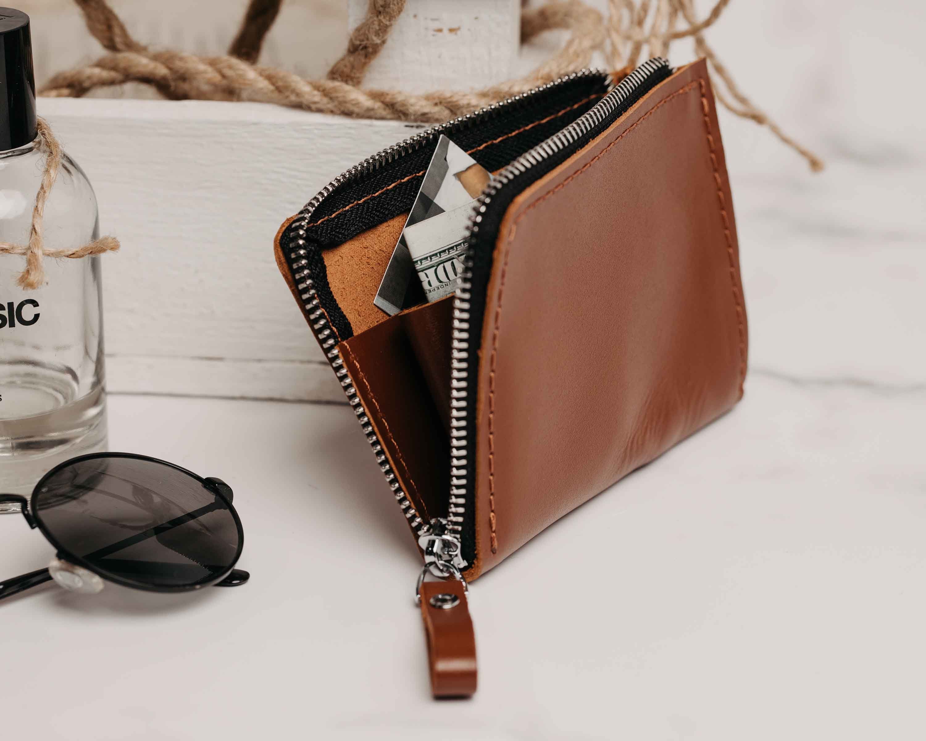 Half Zipper Wallet - Etsy