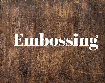 Shipping / Embossing on any our product / CUSTOM MADE /