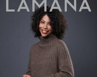 Lamana Magazine No. 12, knitting booklet with 25 patterns for sweaters, jacket, scarf, stole, coat and cardigan, for beginners and advanced