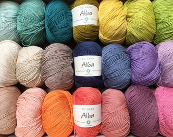 BC Garn Alba, GOTS-certified organic cotton for environmentally friendly & skin-friendly baby clothes, jackets, sweaters, amigurumi and much more