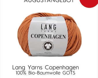 Restfarben zum Sonderpreis! Lang Yarns Copenhagen, 100% GOTS-zertifizierte Bio-Baumwolle. Zum Stricken und Häkeln luftiger Sommermodelle