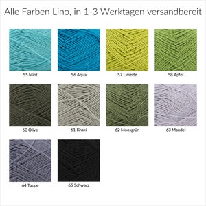 Reines Leinen-Garn Lino von BC-Garn in einer großen Farbpalette, zum Stricken, Häkeln und Weben Bild 4