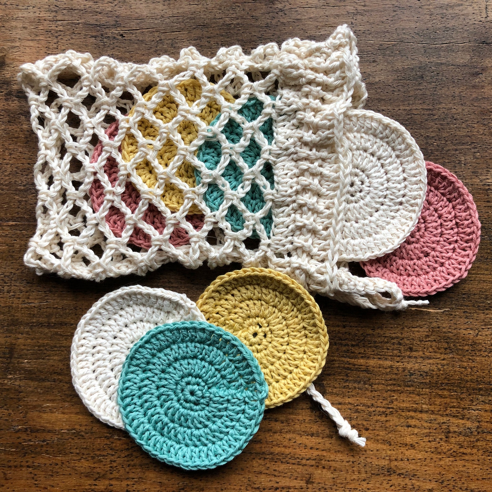 Crochet package for make-up pads and laundry bags made of | Etsy