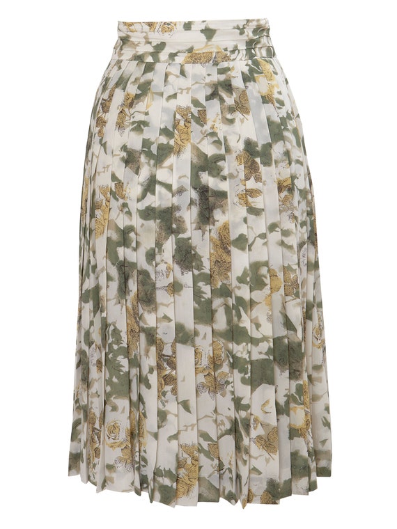 Pastel Floral Pleated Midi Skirt | S, M, 4, 6, 8 View 4