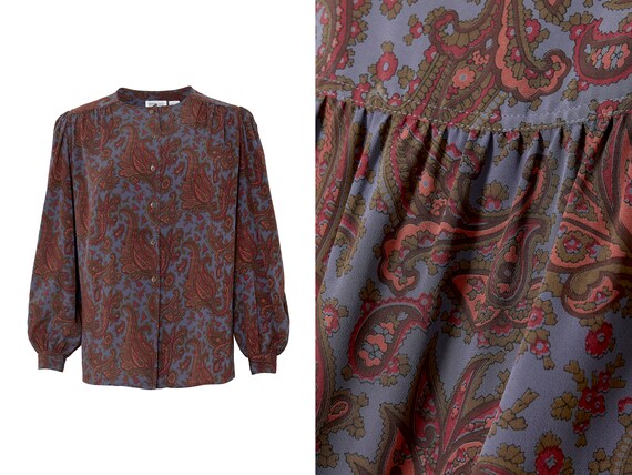 Poet Sleeve Paisley Blouse | 8, M, L