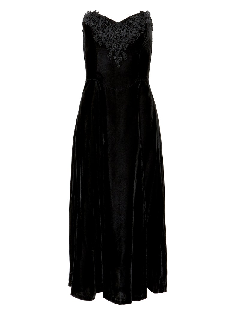 Gunne Sax Black Velvet Lace Corset Top Strapless Dress L 12 XL