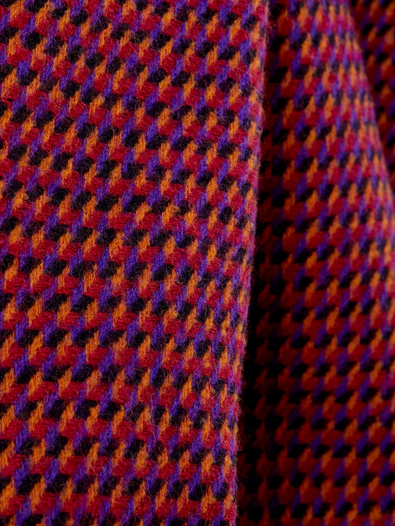 Geo Pattern Pink Wool Double Breasted Blazer Jack… - image 8