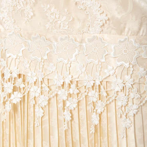 Peach Cream Silk & Lace 80s Wedding shops Dress Separates | 4, S