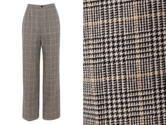 high waist straight leg trousers