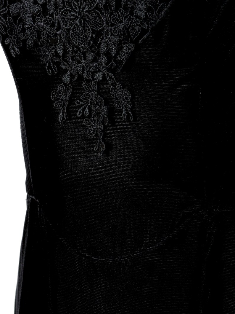 Gunne Sax Black Velvet Lace Corset Top Strapless Dress L 12 XL