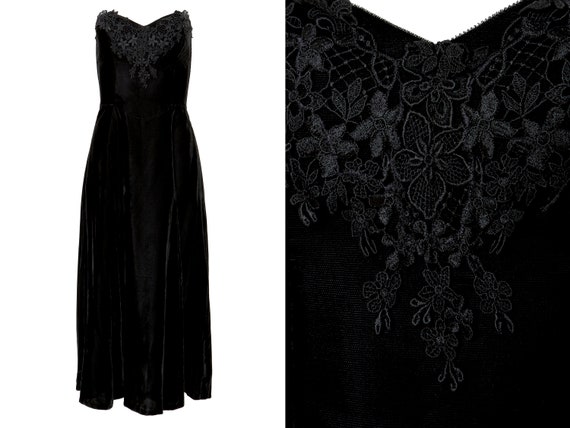 Gunne Sax Black Velvet Lace Corset Top Strapless D