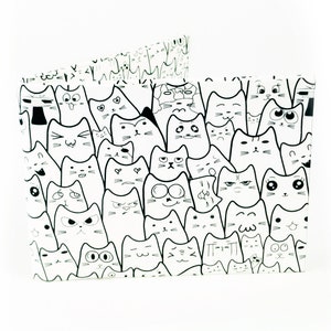 Portafoglio di carta, portafoglio sottile, modello gatti, portafoglio gatti, regalo per lui, portafoglio donna, regalo per lei, idee regalo, regalo gatti, regalo di San Valentino