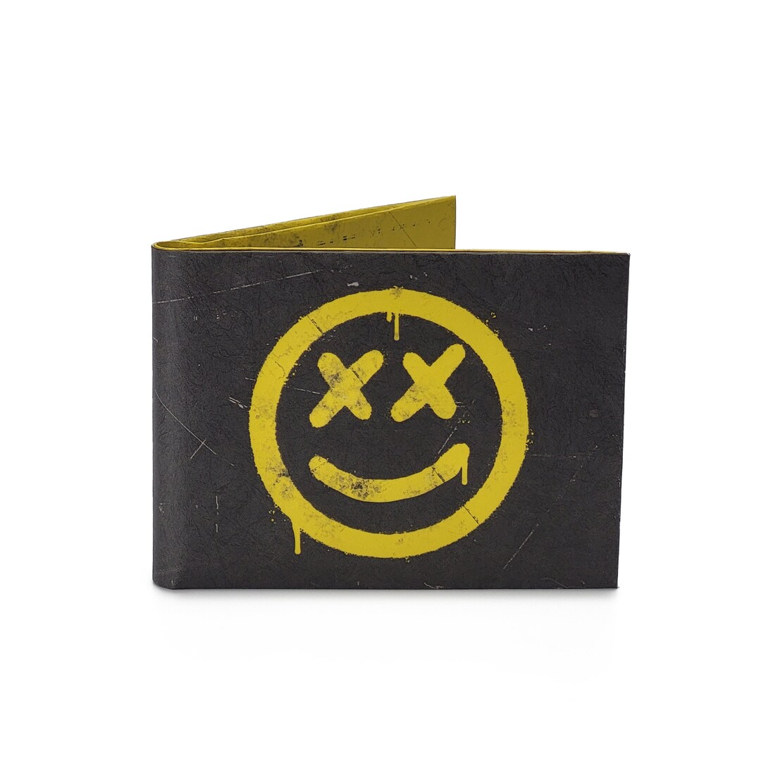 Yellow Smiling Slim Wallet | Paper Wallet | Cool Wallet | Gift for Him ...
