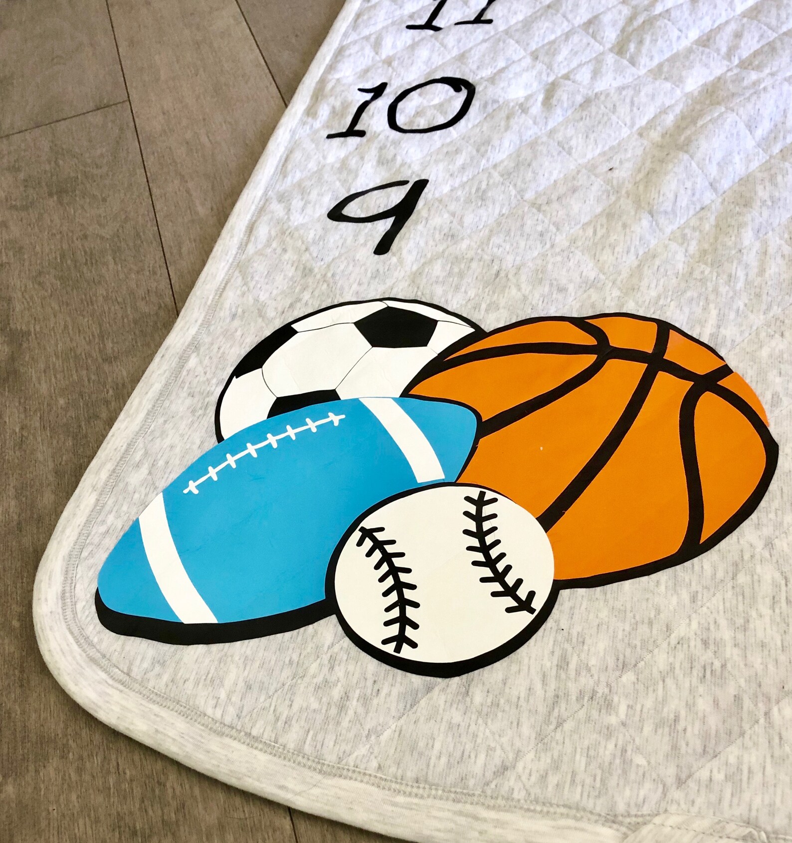 Baby Boy Sports Milestone Blanket Etsy