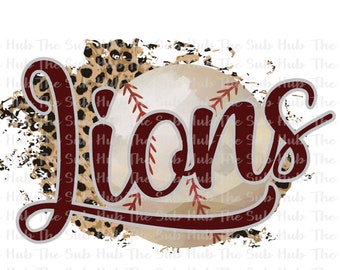 Lions Baseball | Ready to Press | Sublimation Transfer | Shirt Design | Sports